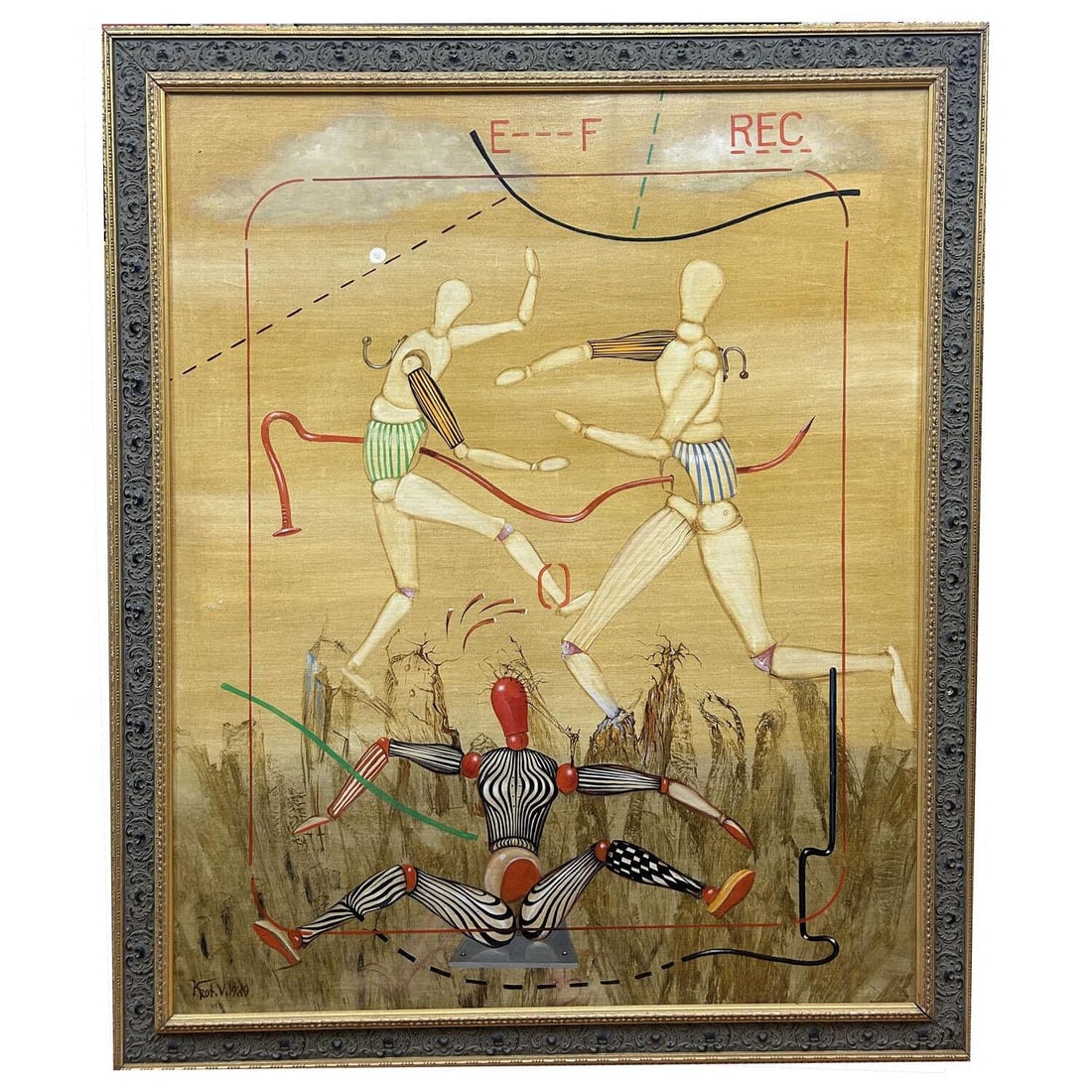 Signed Krotov, Russian Monumental Painting (1 of 6)