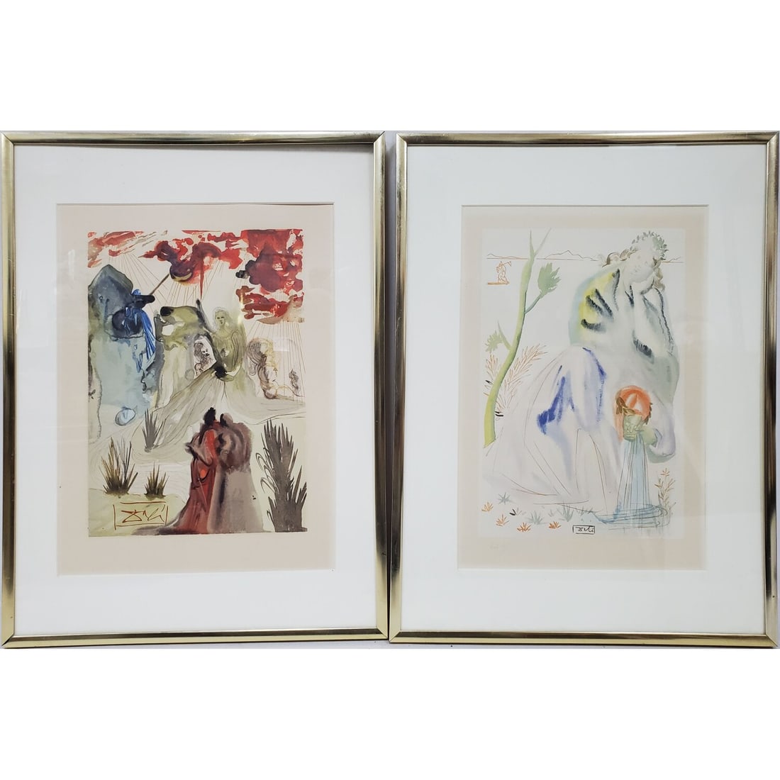 Salvador Dali, Spanish (1904-1909) 2 Prints (1 of 3)