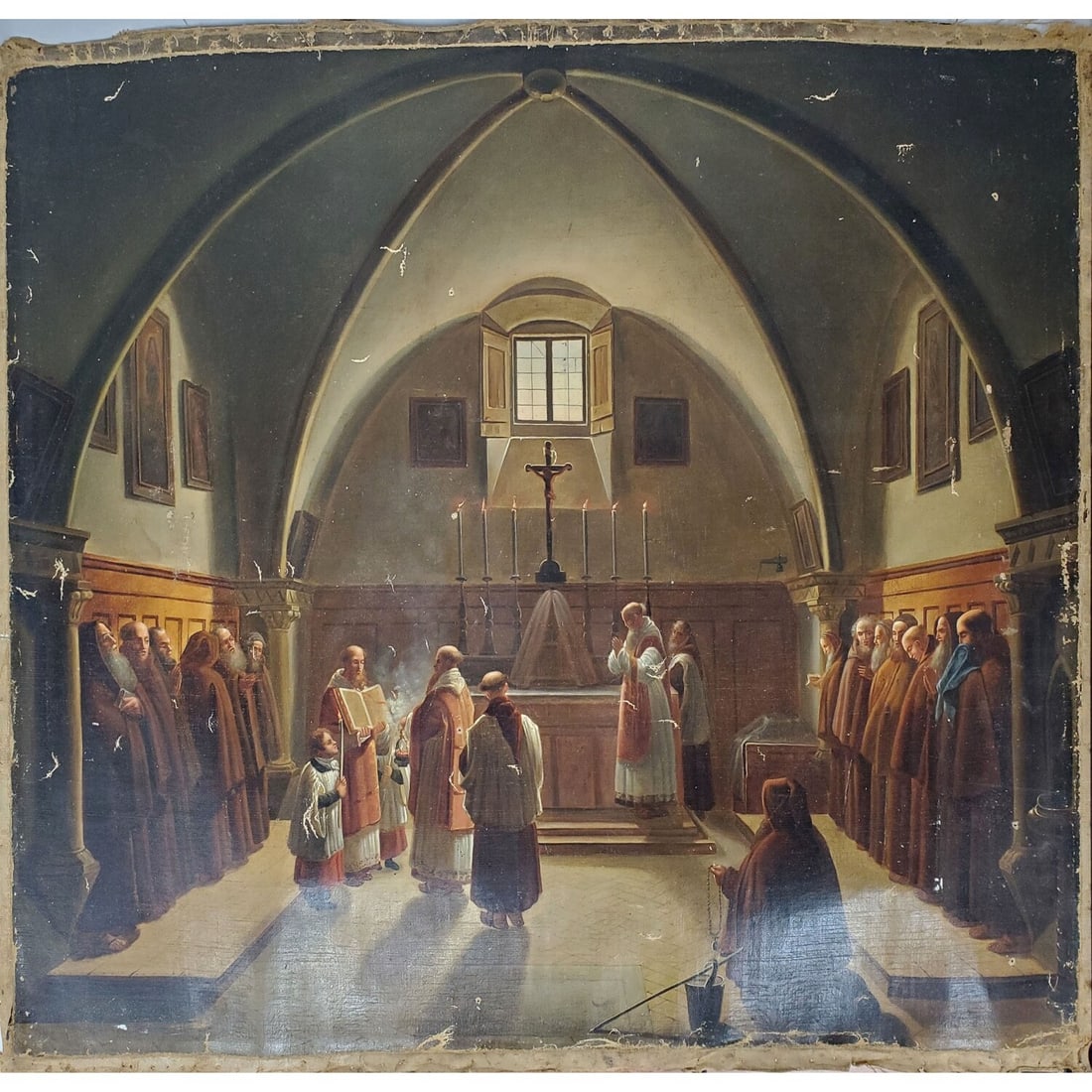 Large Antique Probably Russian Oil Painting (1 of 4)