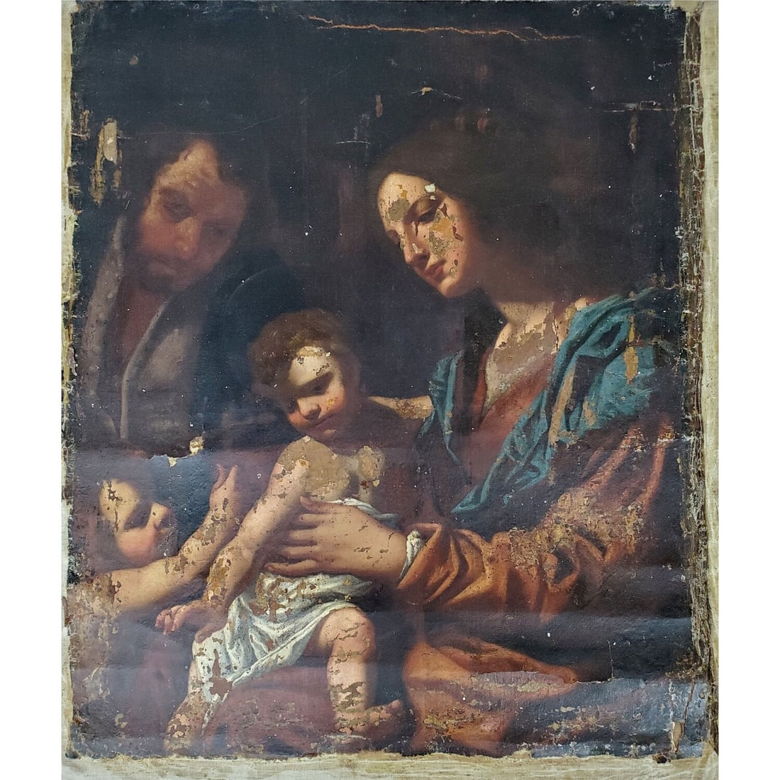 Large Old Master Oil Painting "The Holy Family". (1 of 4)