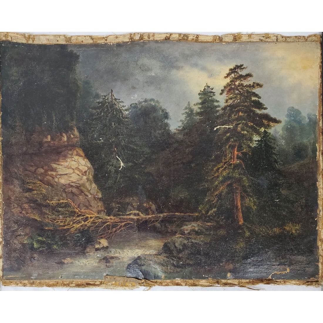 Antique Signed Continental Painting Oil on Canvas (1 of 4)