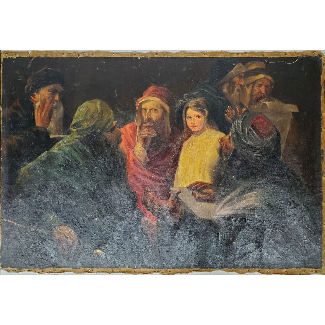 Antique 18th or 19th C. Painting Oil on Canvas (1 of 4)