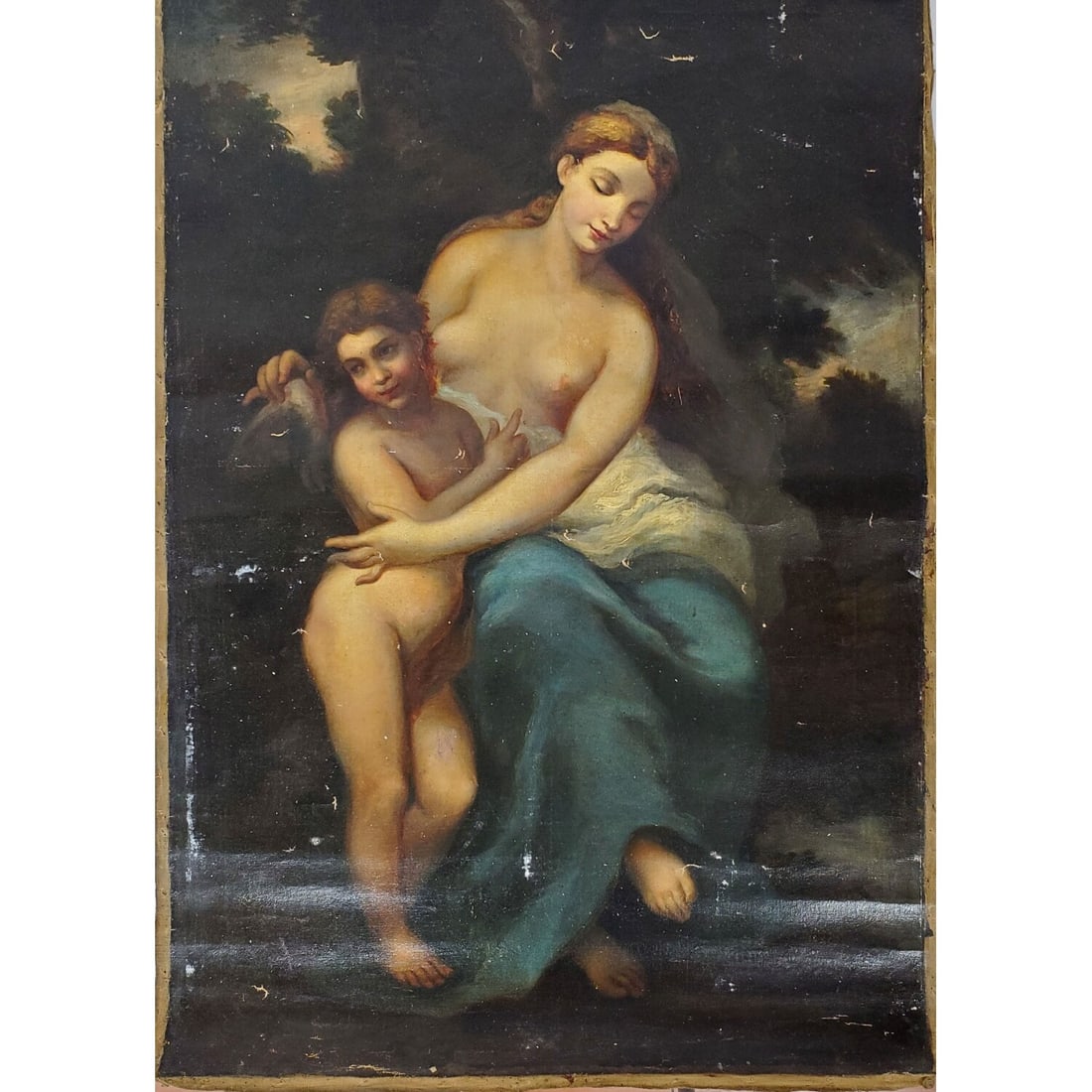 Antique Old Master Painting Oil on Canvas (1 of 3)