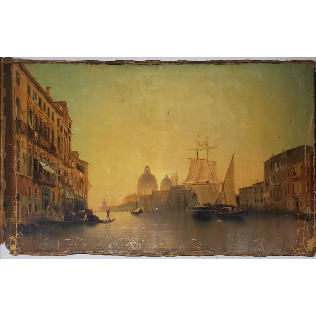 Antique 19th C. or Earlier Painting Oil on Canvas (1 of 4)