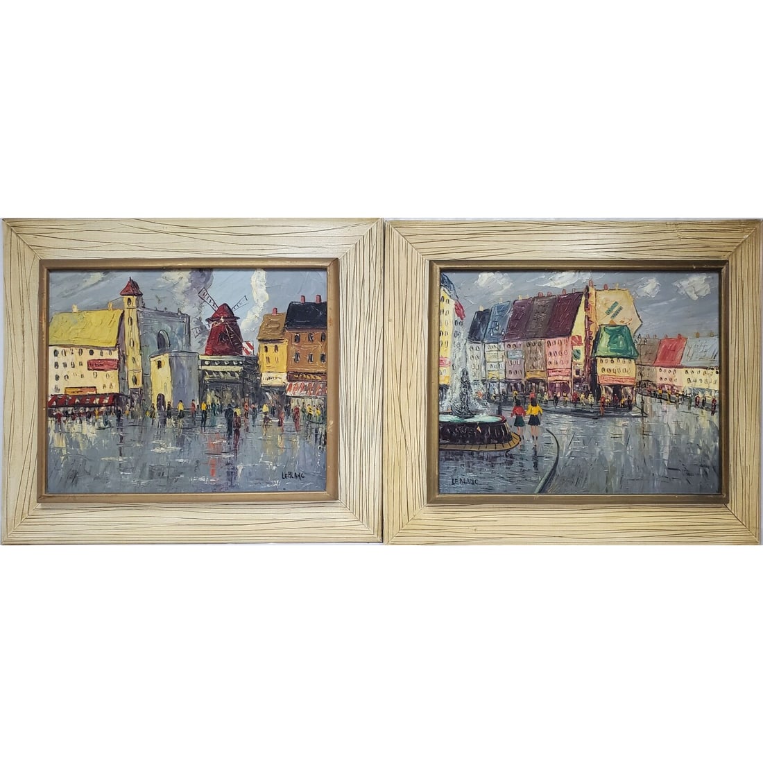 Signed "Leblanc" 2 Vintage 1940's or 50's Painting (1 of 4)