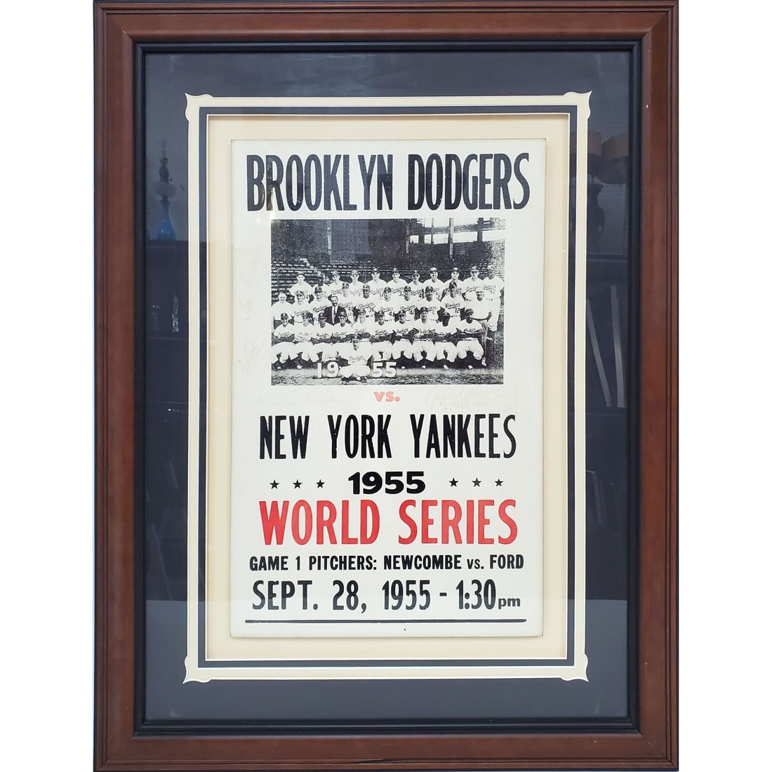 Historical Signed Baseball Memorabilia Poster 1955 (1 of 5)