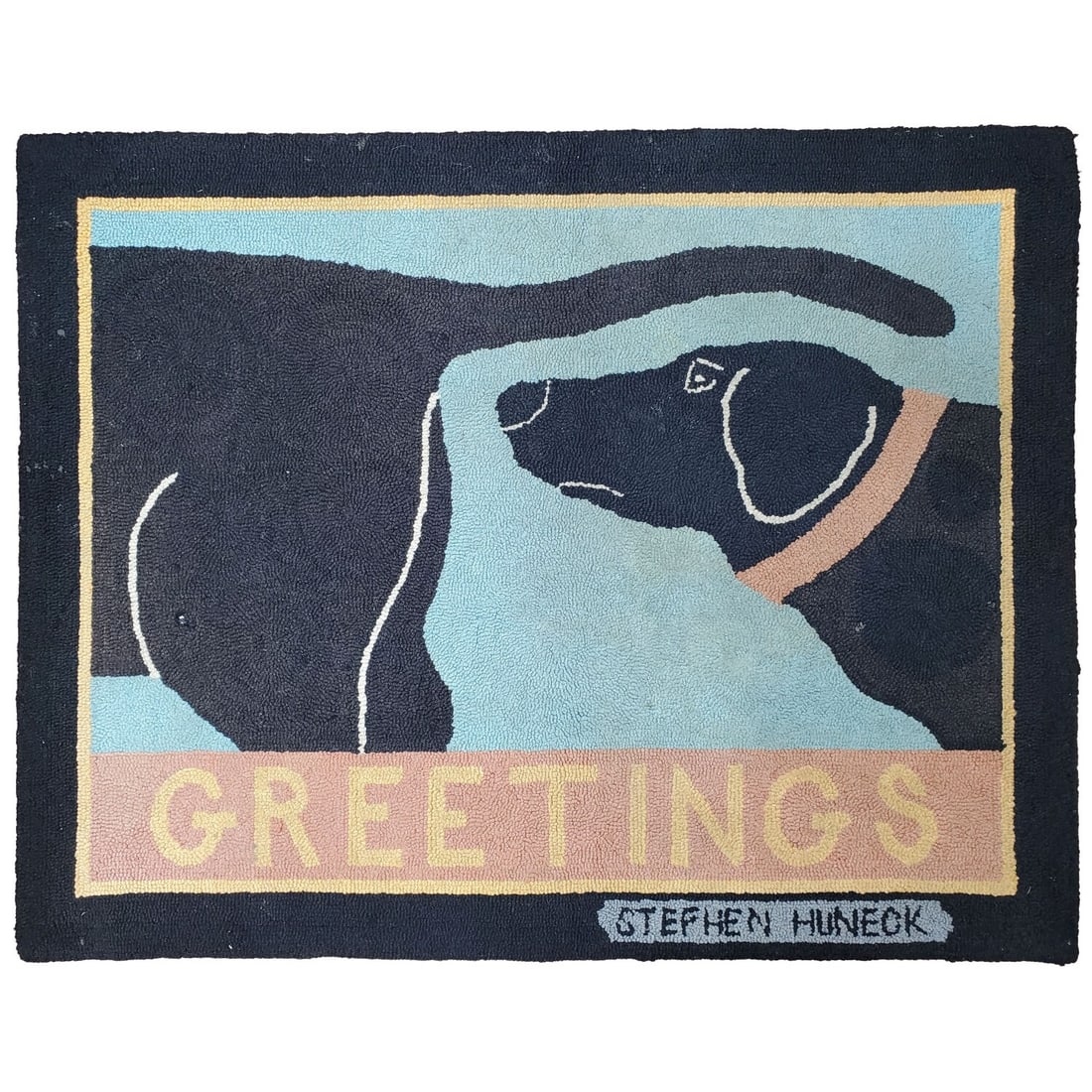 Stephen Huneck, American (1948-2010) Wool Rug (1 of 3)