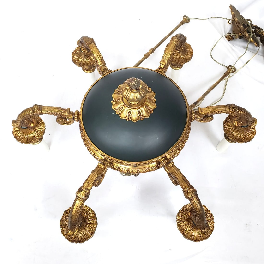 Antique French Bronze Empire Style Chandelier (1 of 7)
