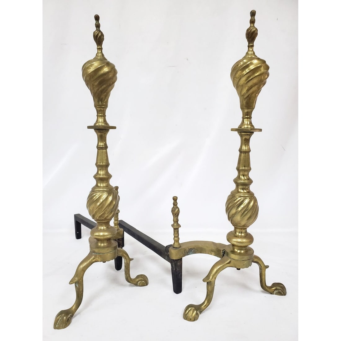 Pair of Antique French Empire Style Andirons (1 of 3)