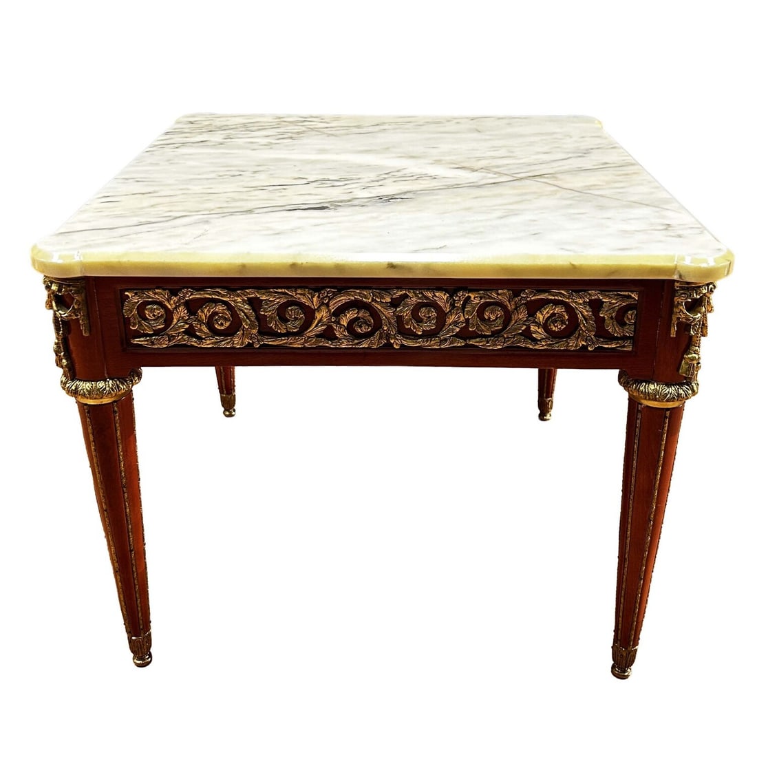 Spanish Vintage Brass & Wood Coffee Table (1 of 5)