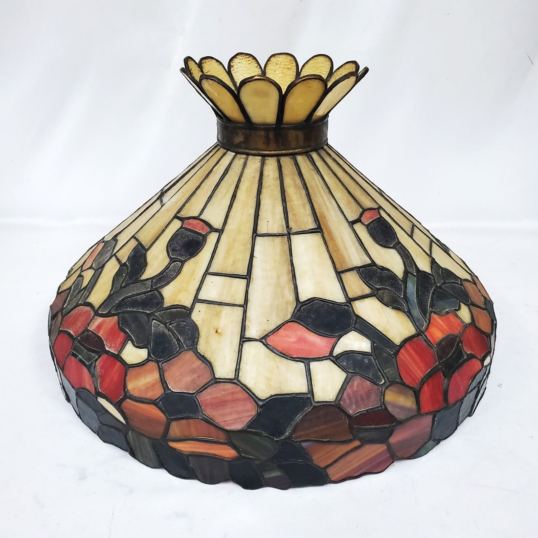 Early Leaded Glass Chandelier (1 of 8)