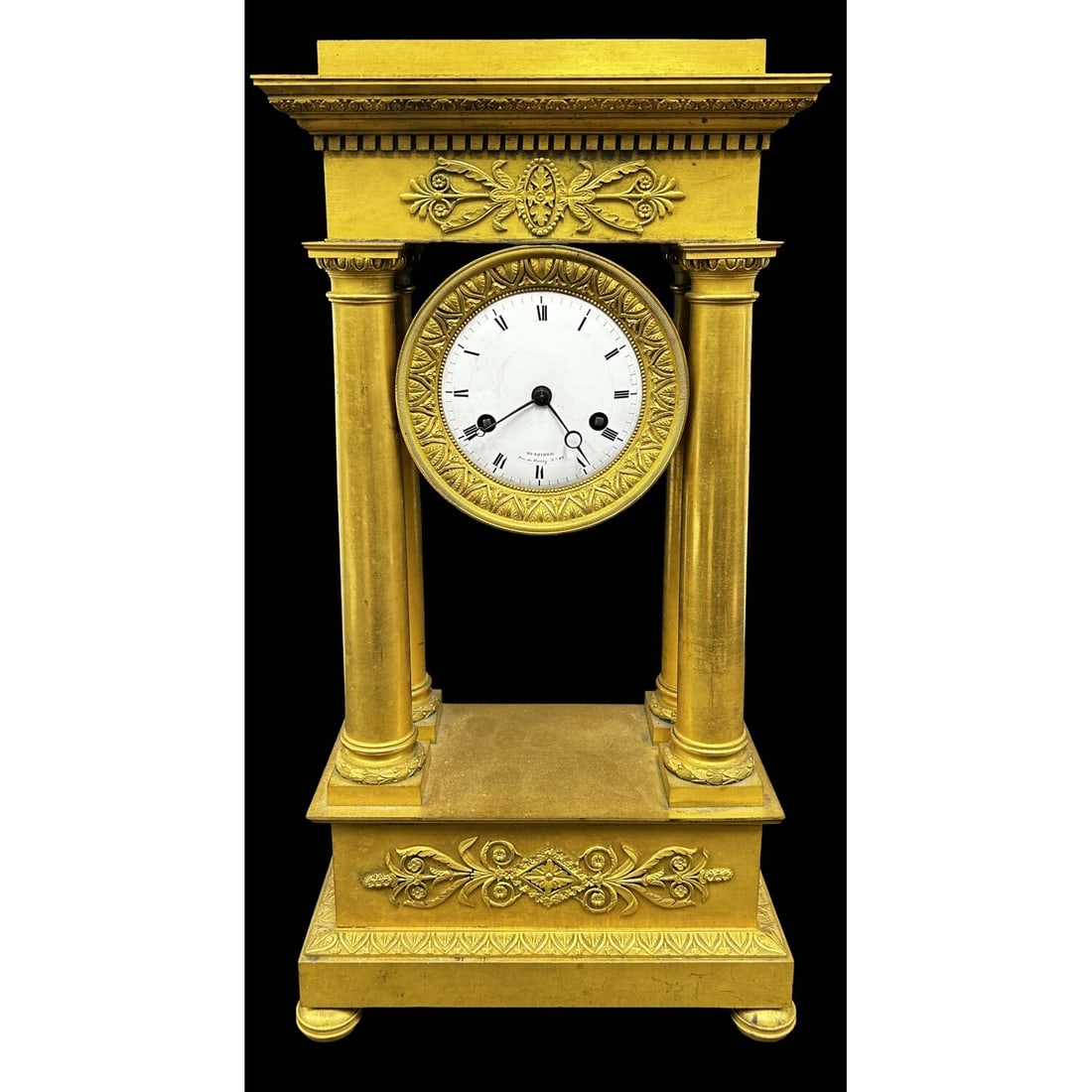 Antique 19th C. French Empire Ormolu Mantel Clock (1 of 4)