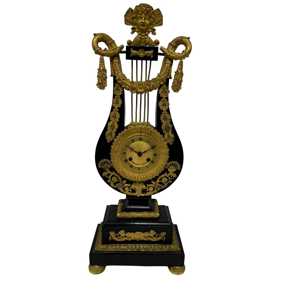 Antique French Empire Neoclassical Ormolu Clock (1 of 9)