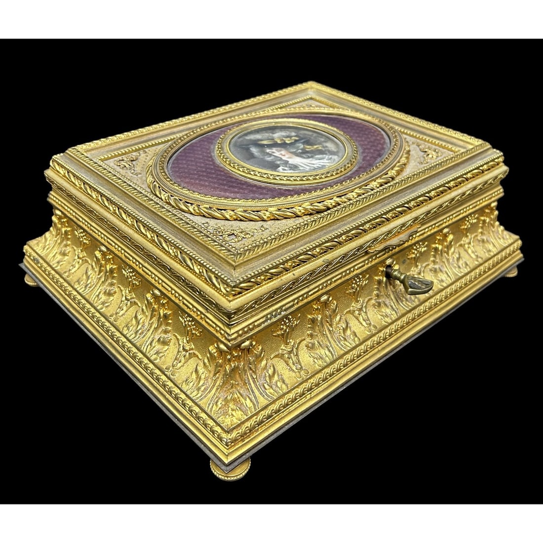 Antique French 19th C. Bronze/Brass Jewelry Casket (1 of 7)