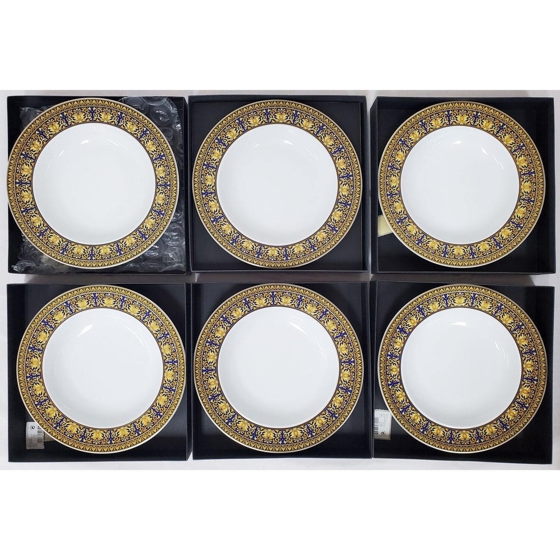 6 Versace Rosenthal "Medusa Blue" Shadow Bowls (1 of 4)