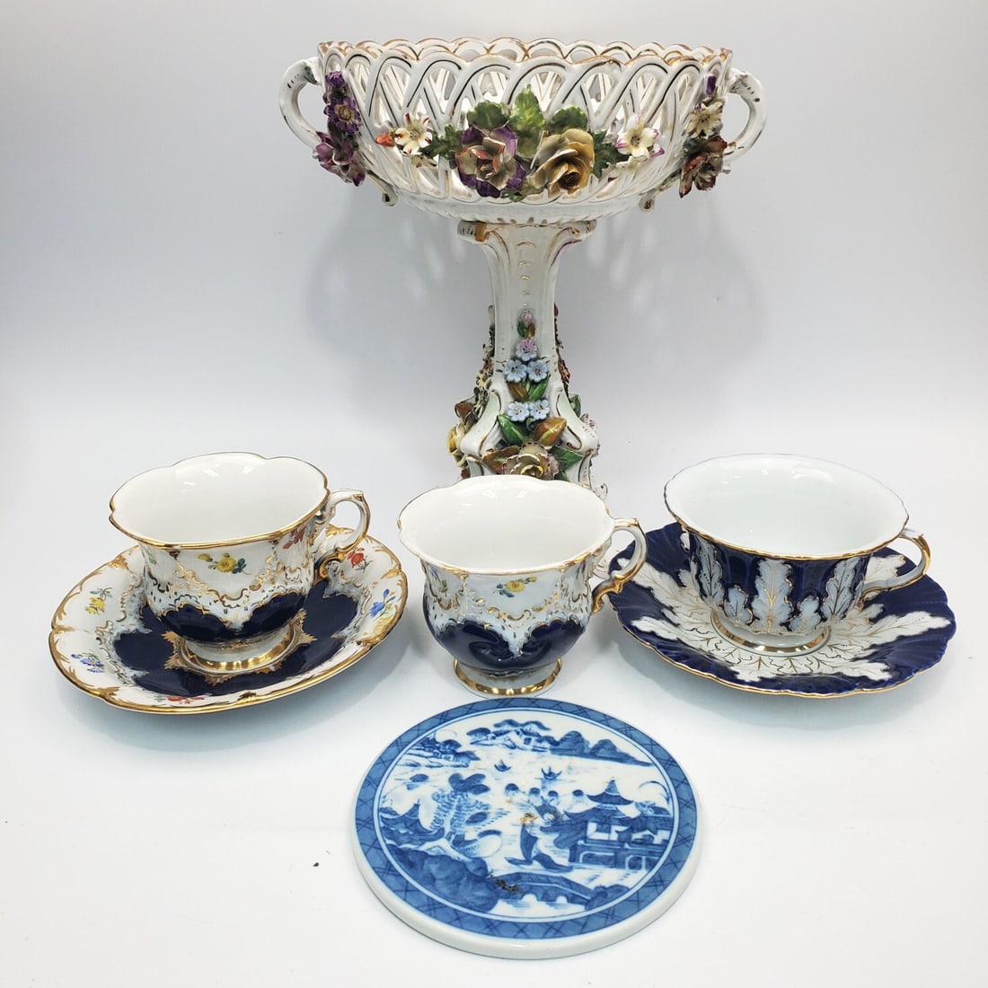 2 Meissen Porcelain Cups & Saucers & Others (1 of 6)