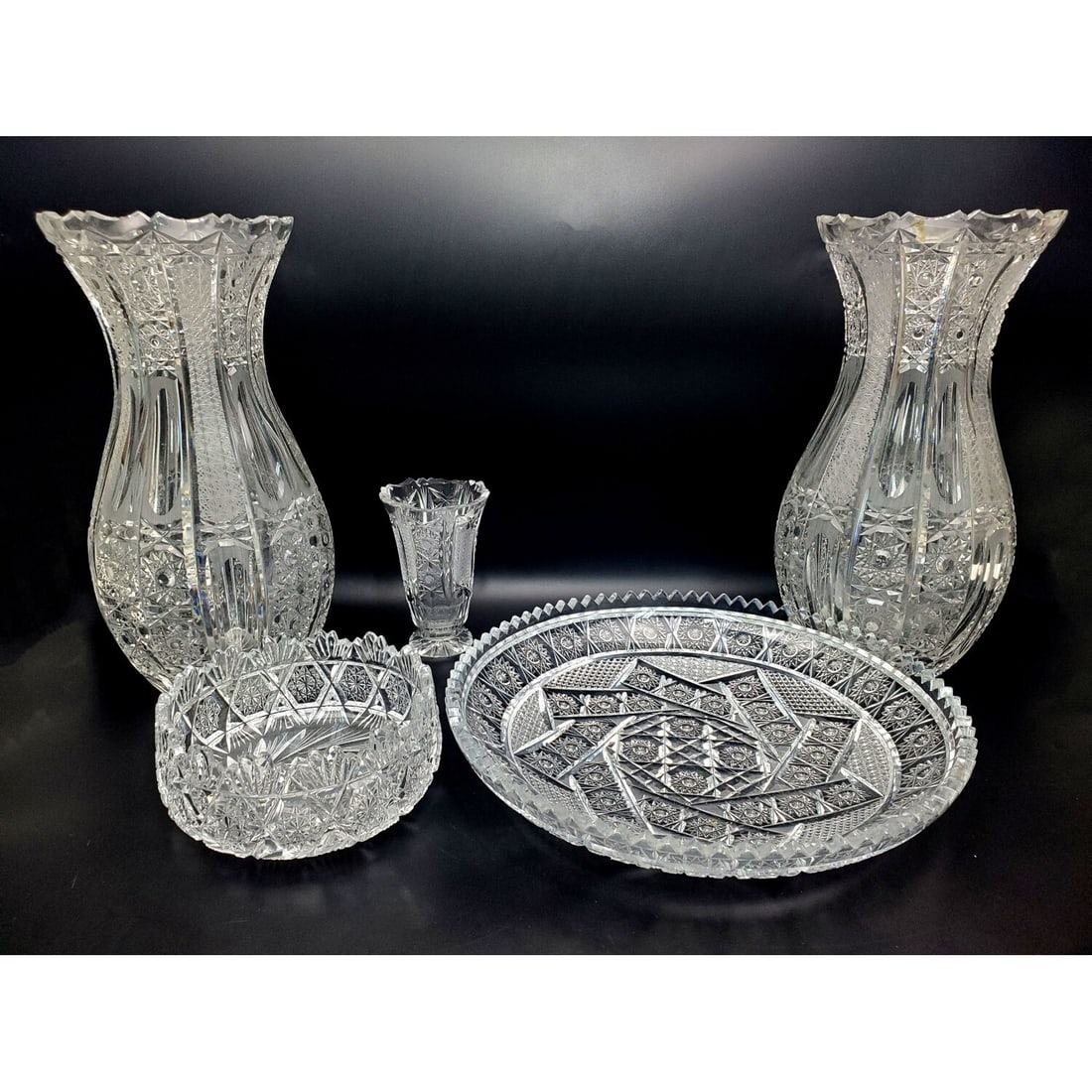 Lot of 5 Vintage Cut Crystal Items (1 of 7)