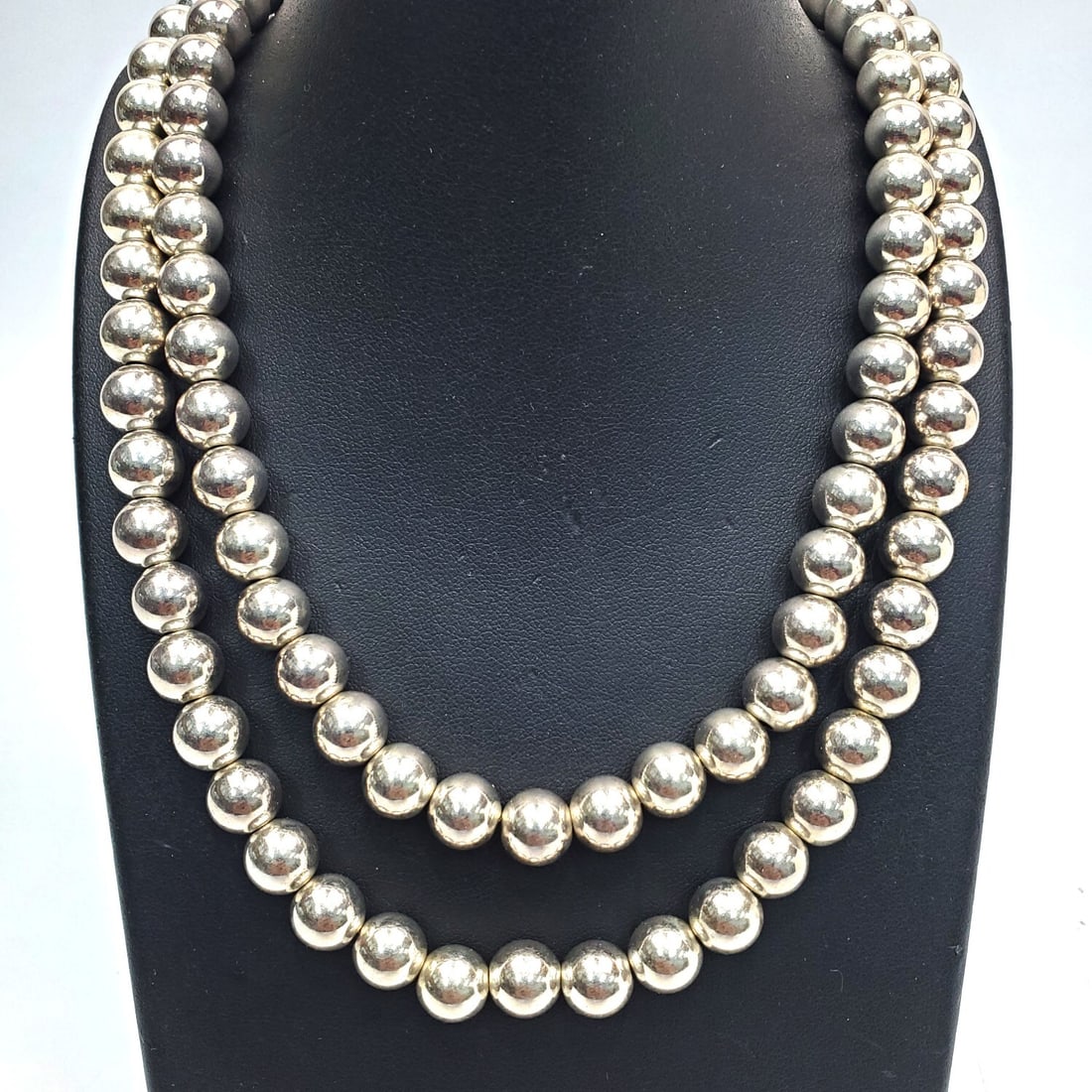 Sterling Silver Beaded Long Necklace (1 of 4)