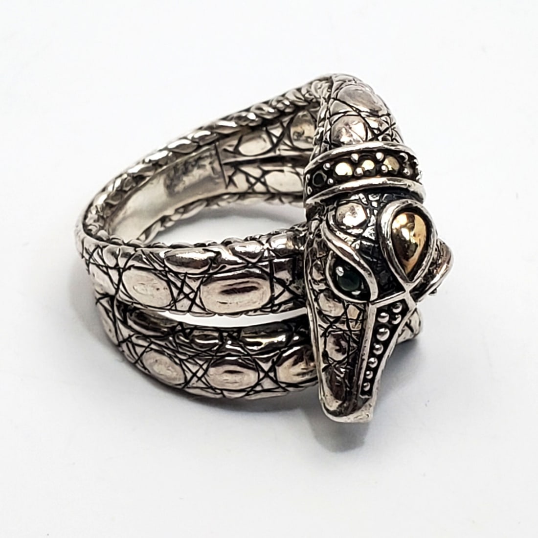 John Hardy "JAI" Sterling Silver & 14K Gold Ring (1 of 4)