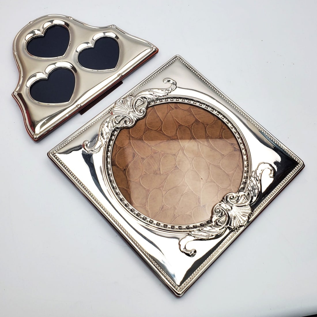 Lot of 2 Sterling Silver Mounted Picture Frames (1 of 3)