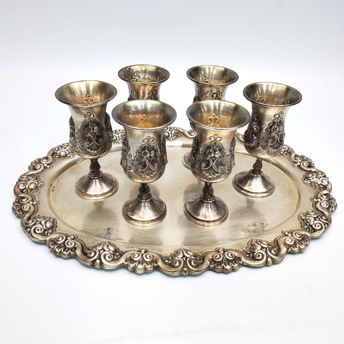 Judaica Hazorfim Sterling Silver Kiddish Cups (1 of 4)