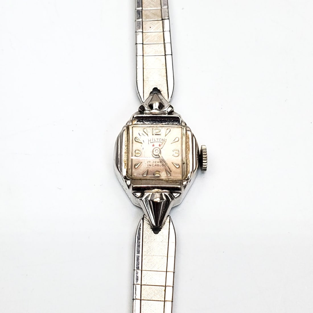 Vintage Hilton 14K White Gold Mechanical Watch (1 of 4)