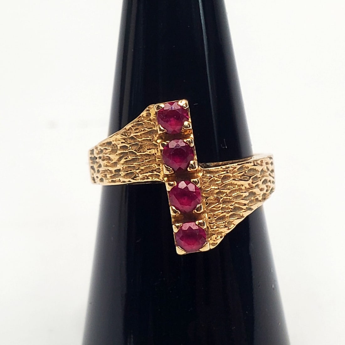 14K Yellow Gold & Ruby Bypass Ring (1 of 3)
