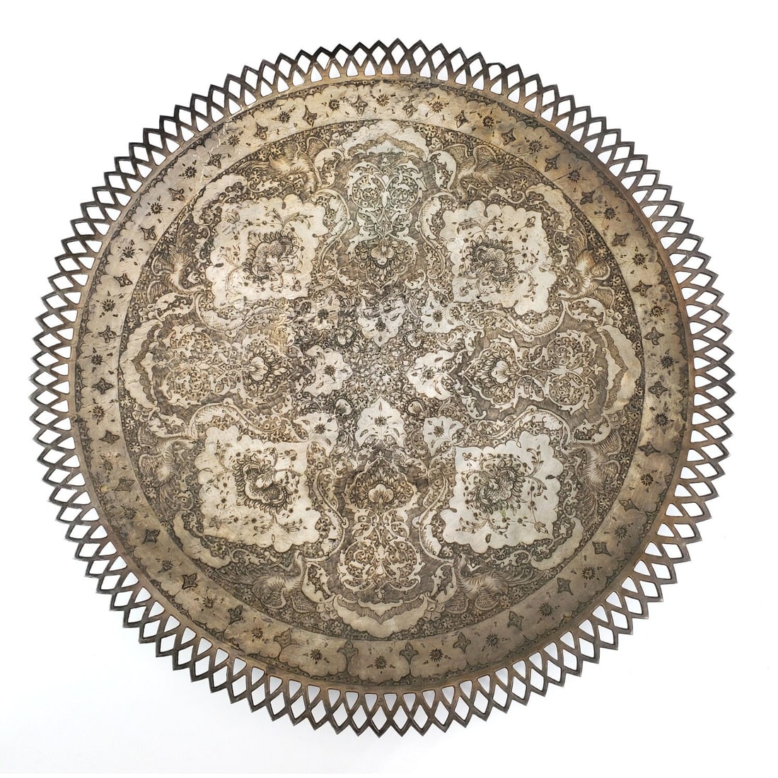 Antique Persian Low Karat Silver Centerpiece. (1 of 4)