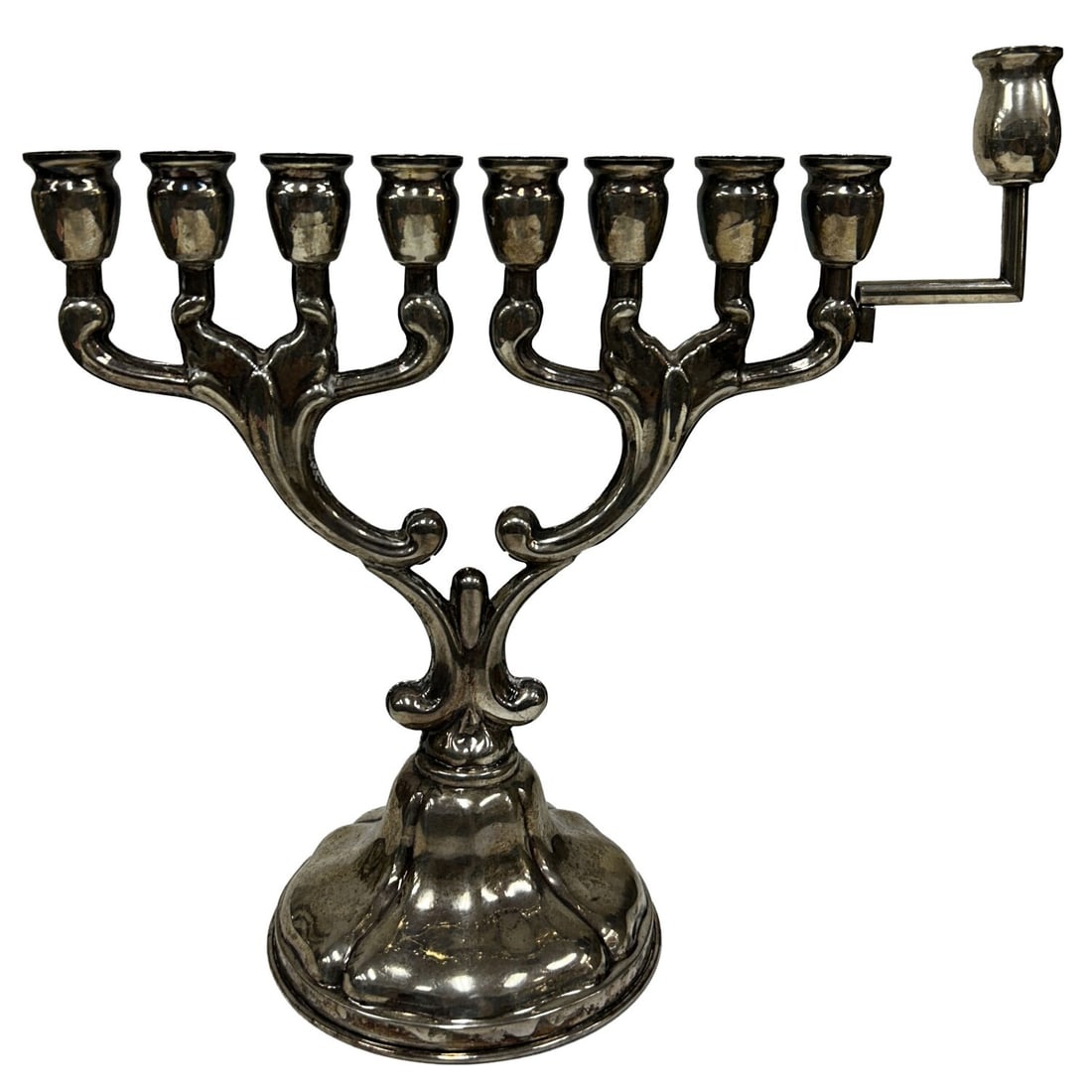 Judaica Vintage Sterling Silver Menorah (1 of 4)