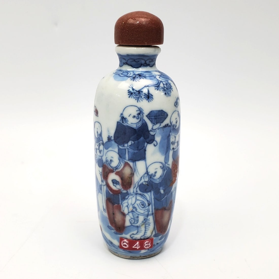 Antique Chinese Blue & White Porcelain Snuff (1 of 3)