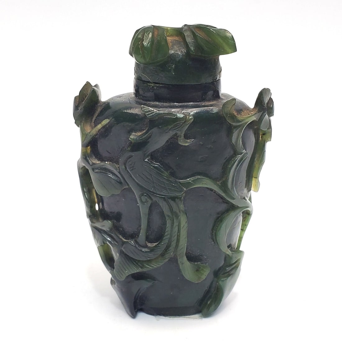 Chinese Antique Fine Carved Jade Snuff Bottle (1 of 3)