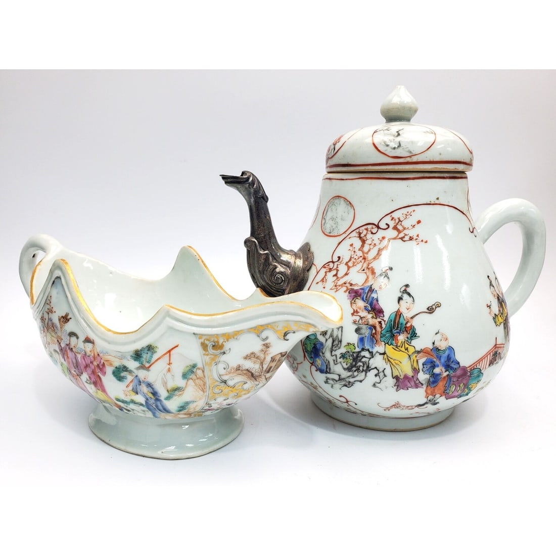 Lot of 2 Chinese Antique 18th C. Export Porcelain (1 of 4)