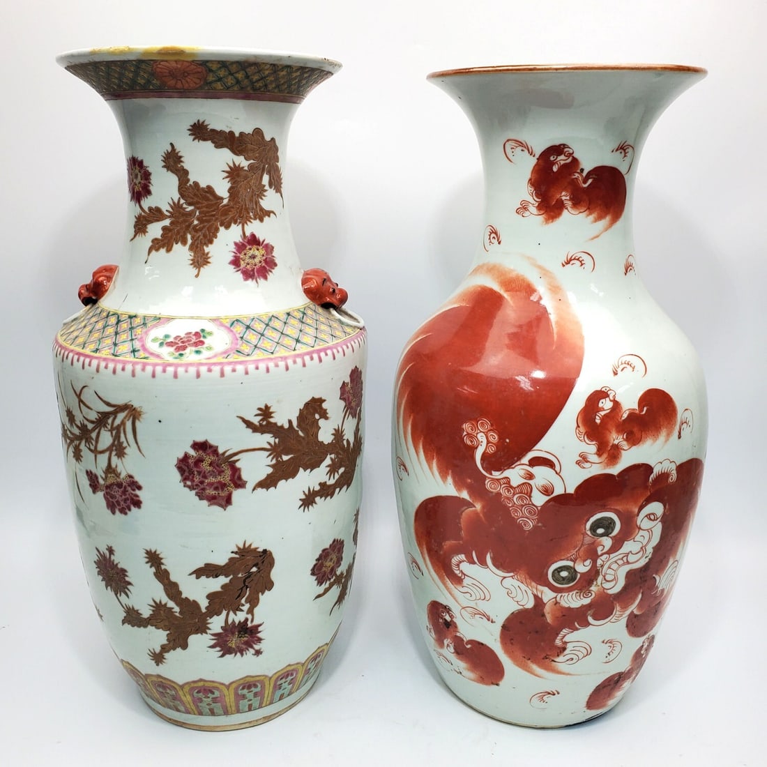 2 Antique Chinese Signed Porcelain Vases (1 of 6)
