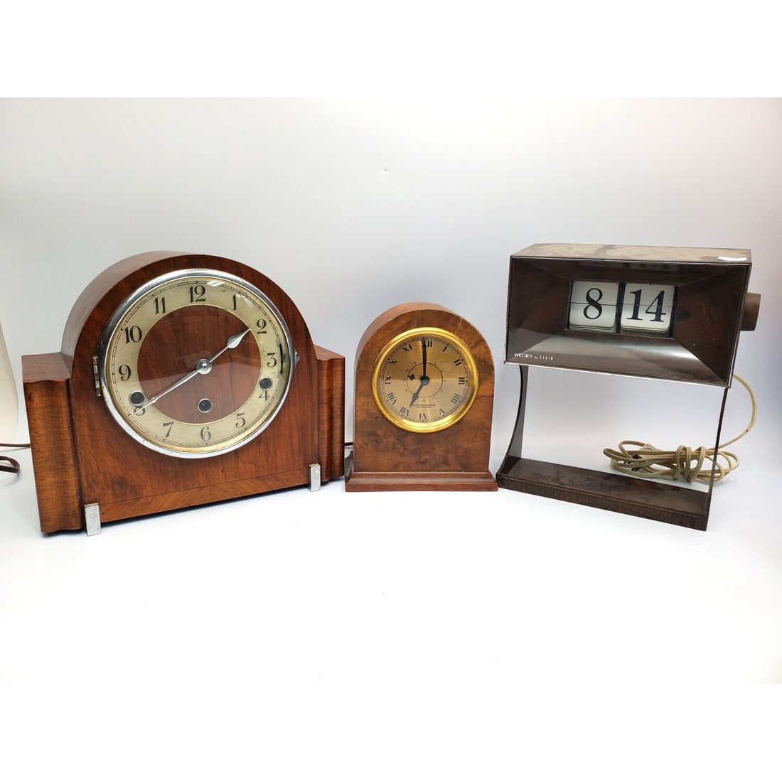 Lot of 3 Vintage Clocks Inc. a Welby by Elgin (1 of 6)
