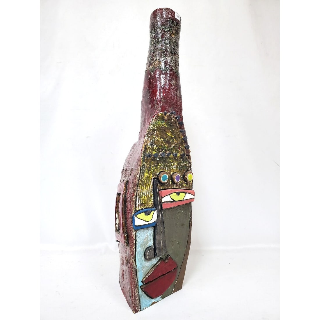 Kimmy Cantrell, American (b.1957) Large Vase: Kimmy Cantrell, American (b.1957) Large Ceramic Vase "Only Love of Many Lovers" Inscribed on The Side & Fully Signed. Condition: Generally Very Good. Dimensions: H-26.5" x D-12" x W-7". Provenance: Fr