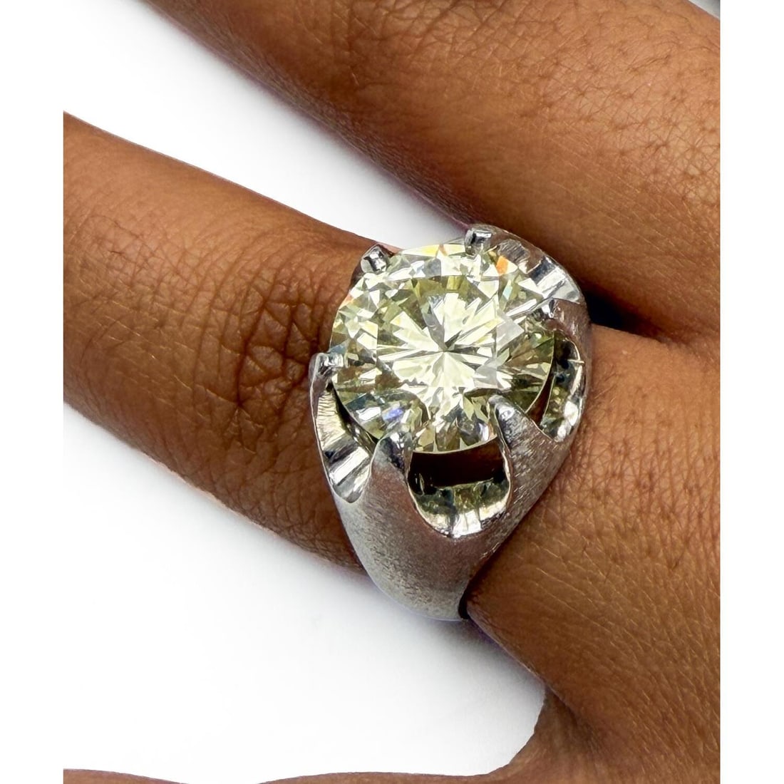 8.95 Carat GIA Diamond & 14K White Gold Ring: Exceptional Natural 8.95 Carat Diamond & 14K White Gold Large Ring w/ GIA Certificate Number 2211549557. Please Note- Due to Recent Fraudulent Activity, All Jewelry Items Purchased by New Customers Ca