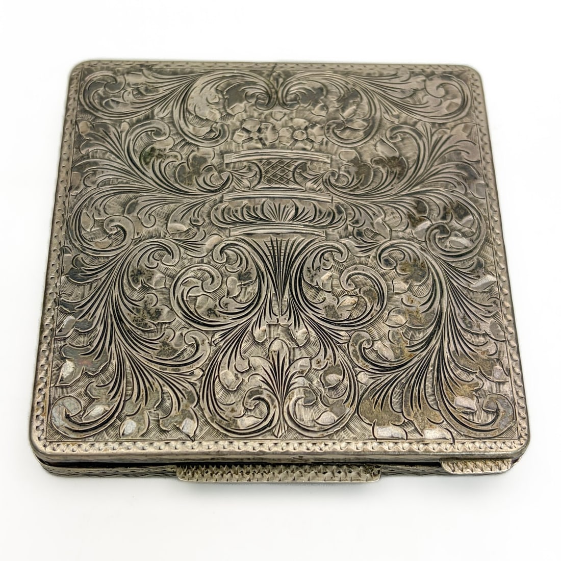 Vintage 800 Silver Italian Compact (1 of 5)