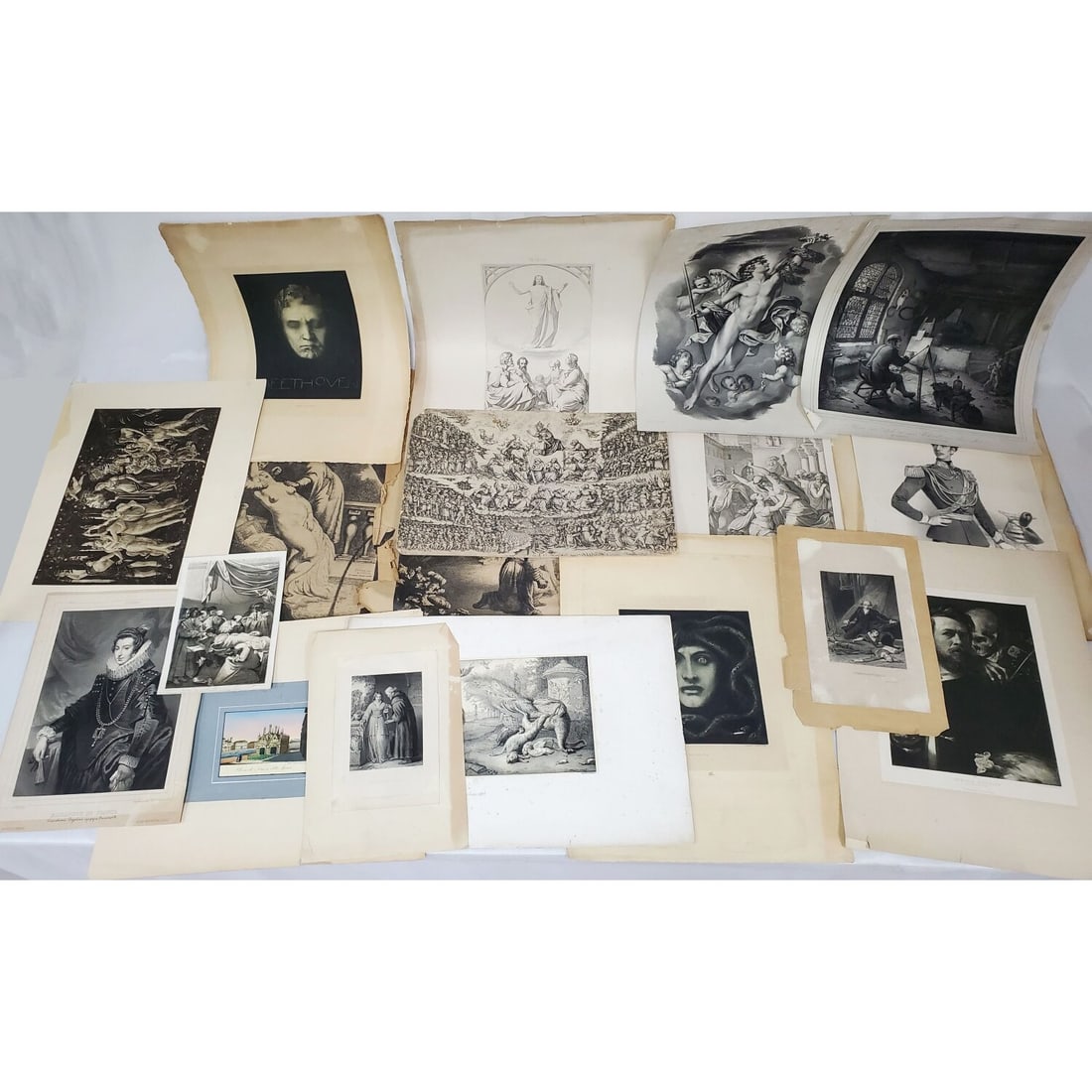 Large Lot of Antique Etchings & Prints. (1 of 4)