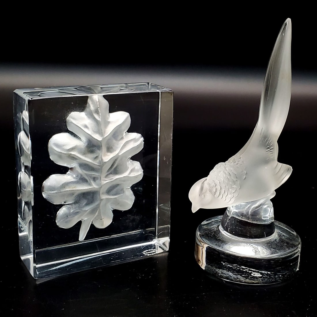 2 French Art Glass Paperweights Inc. Lalique (1 of 3)