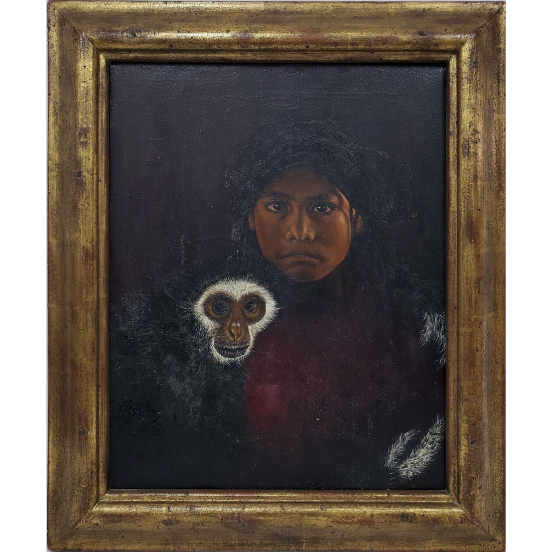 Attrib. to Carliss Sinquah, Native Amer. Painting (1 of 4)