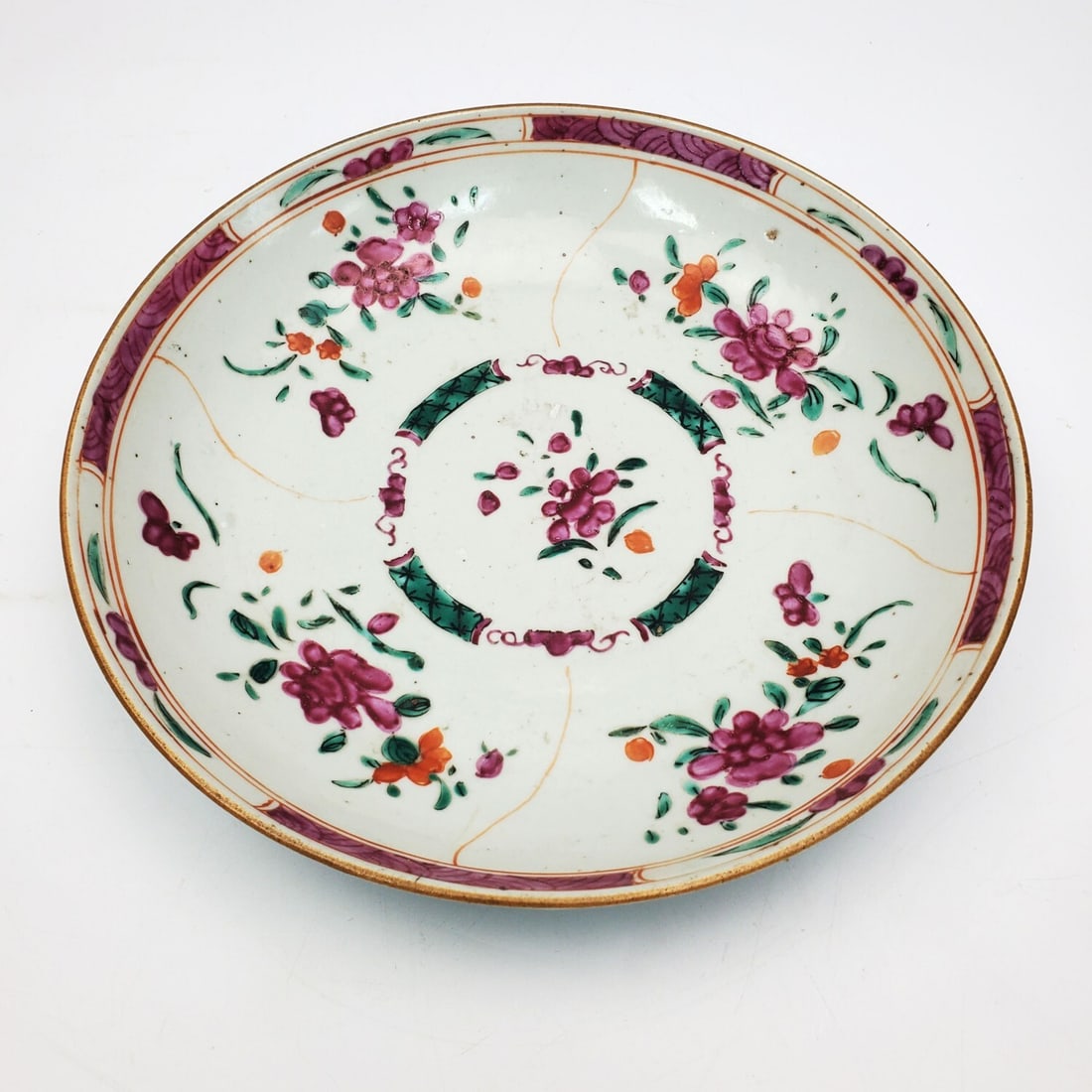 Antique Chinese Enameled Porcelain Plate (1 of 3)