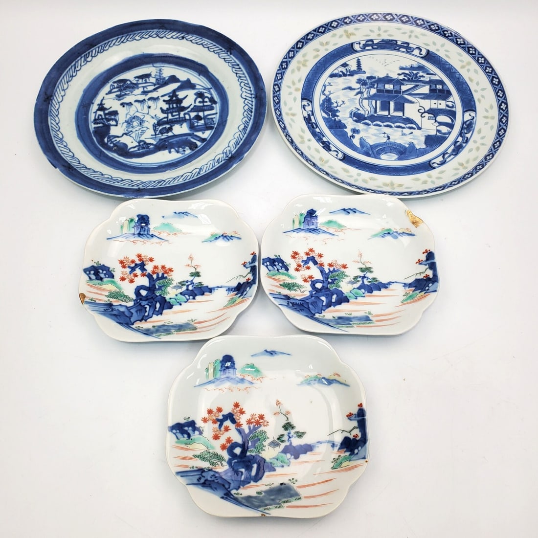 Lot of 5 Chinese & Japanese Porcelain Plates (1 of 3)