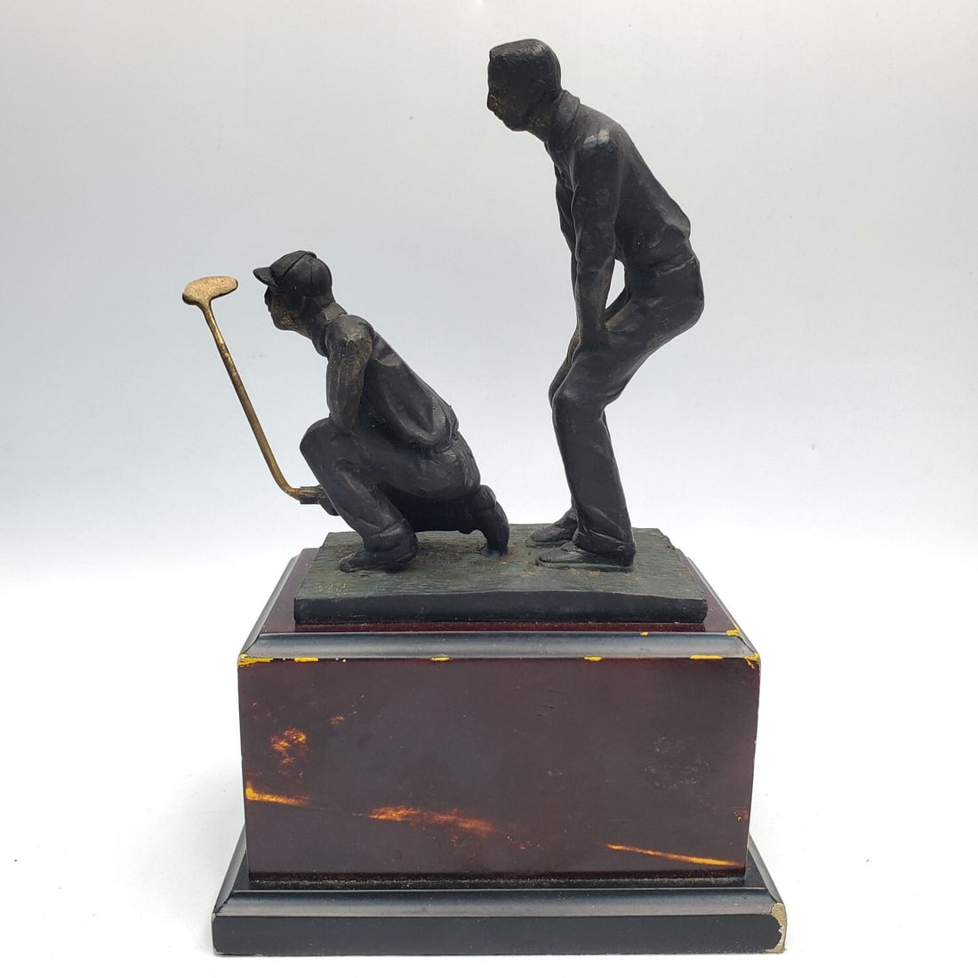 Vintage Metal Figure of 2 Golfers (1 of 2)