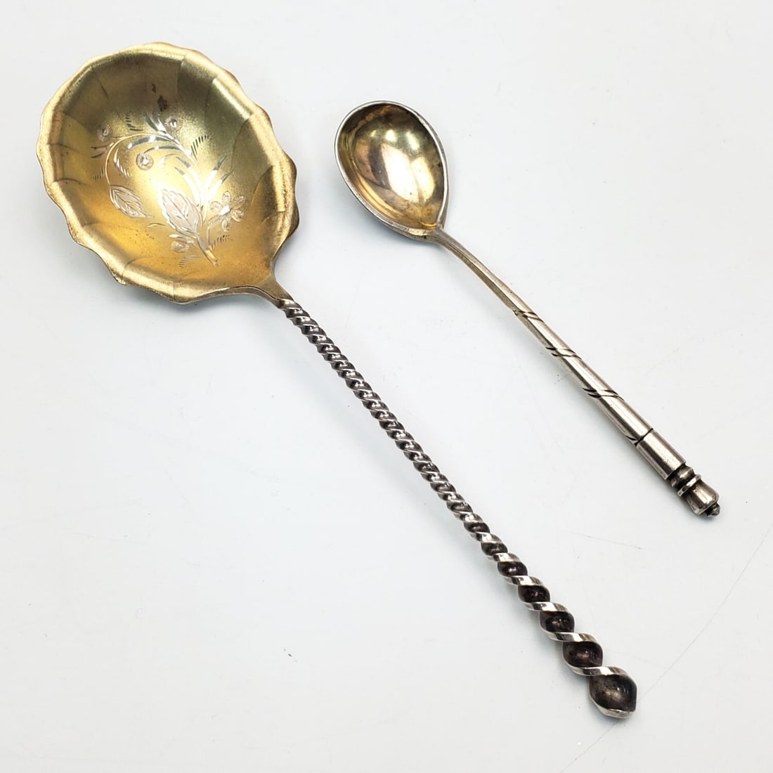 Russian Niello 84 Silver Vodka Spoon & Another (1 of 3)