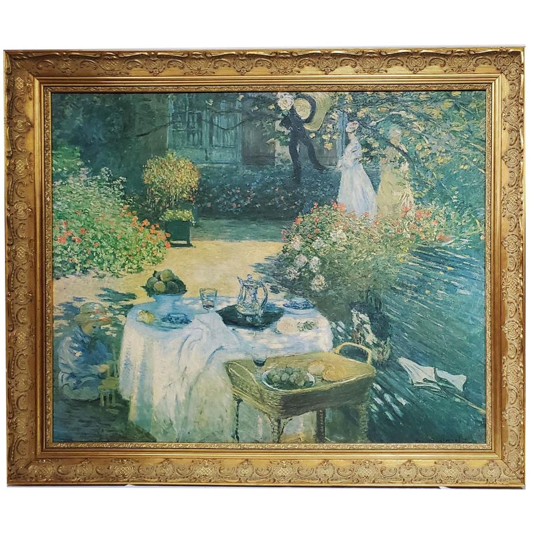 Vintage Artagraph Painting After Monet: Vintage Artagraph Painting After Monet. Beautifully Framed. Condition: Generally Very Good. Dimensions: Sight- 33.5" x 27.5" Frame- 38.75" x 32.75". Provenance: From a Long Island, NY Home. Please not