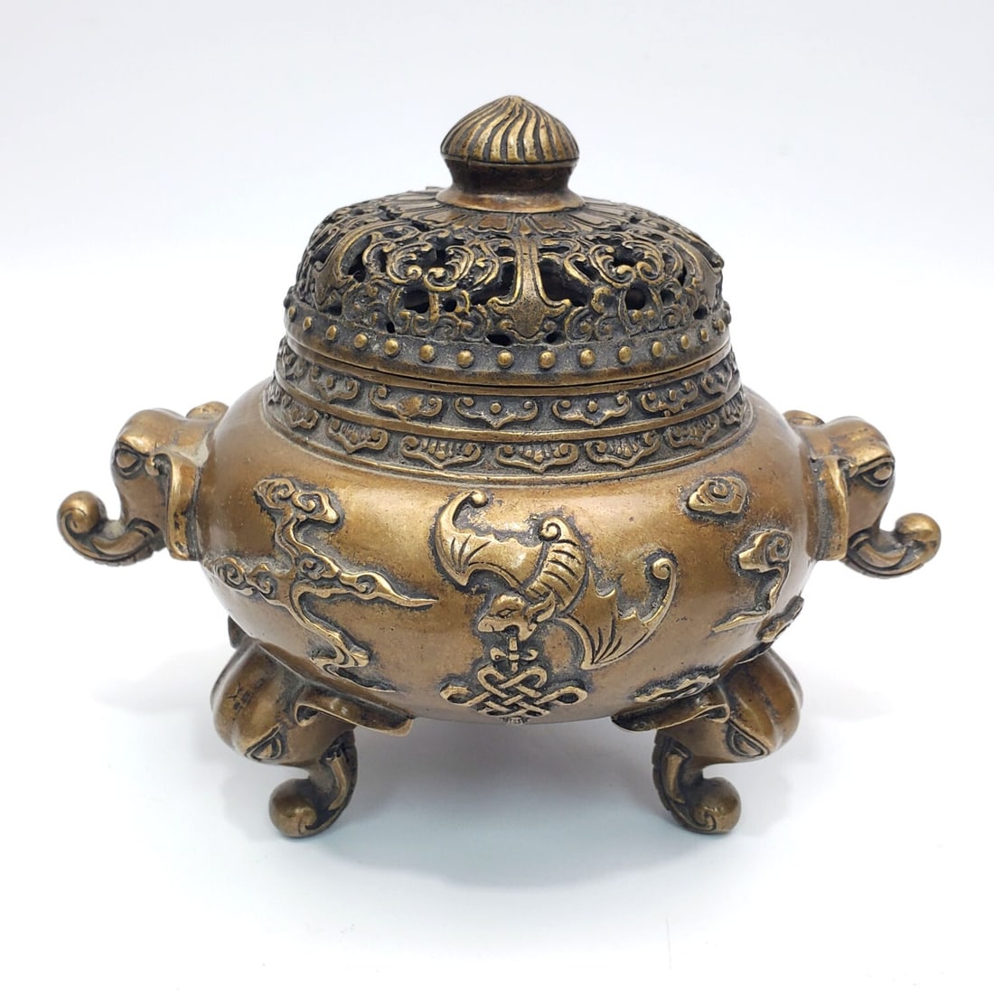 Vintage Chinese Bronze Censer Incense Burner (1 of 5)
