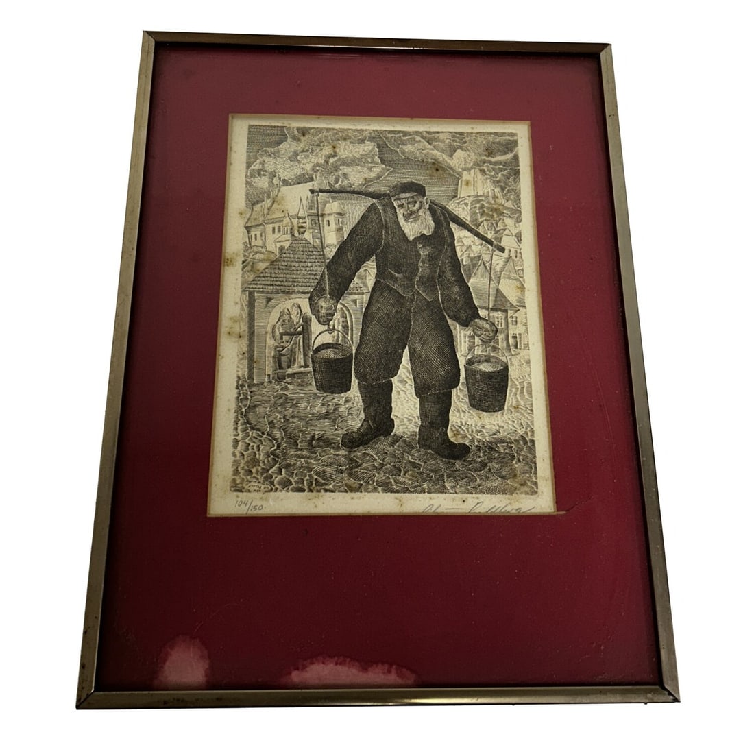 Chaim Goldberg, Polish (1917-2004) Judaica Etching (1 of 4)
