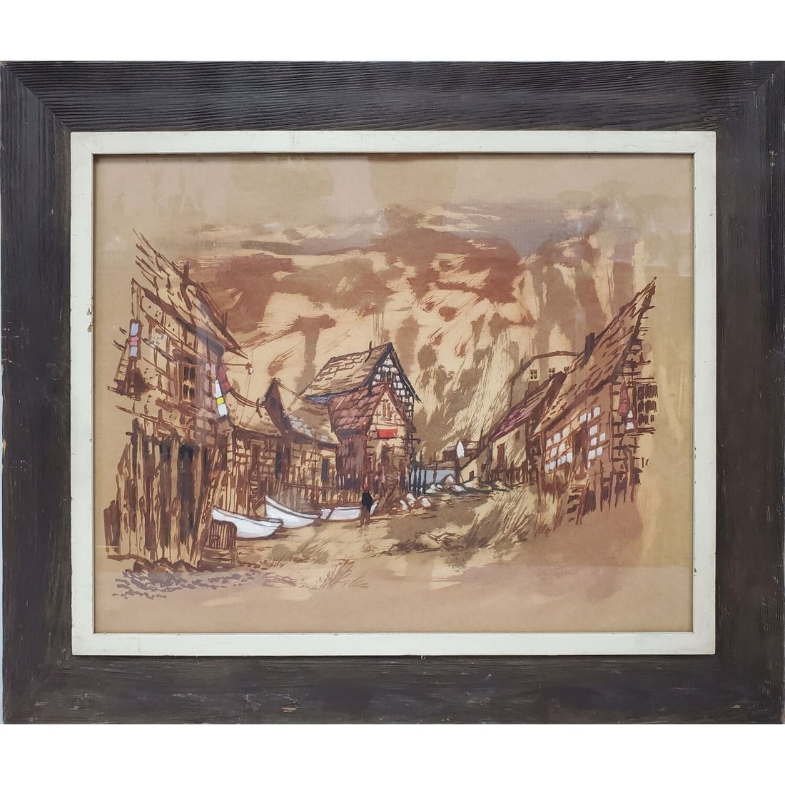Old Signed Painting Water Color on Paper: Old Signed Painting Water Color on Paper. In Original Frame Under Glass. Originally From a Gallery in NYC.Probably Circa 1940s or 1950s. Condition: Generally Very Good. Has Not Been Examined Out of Fr