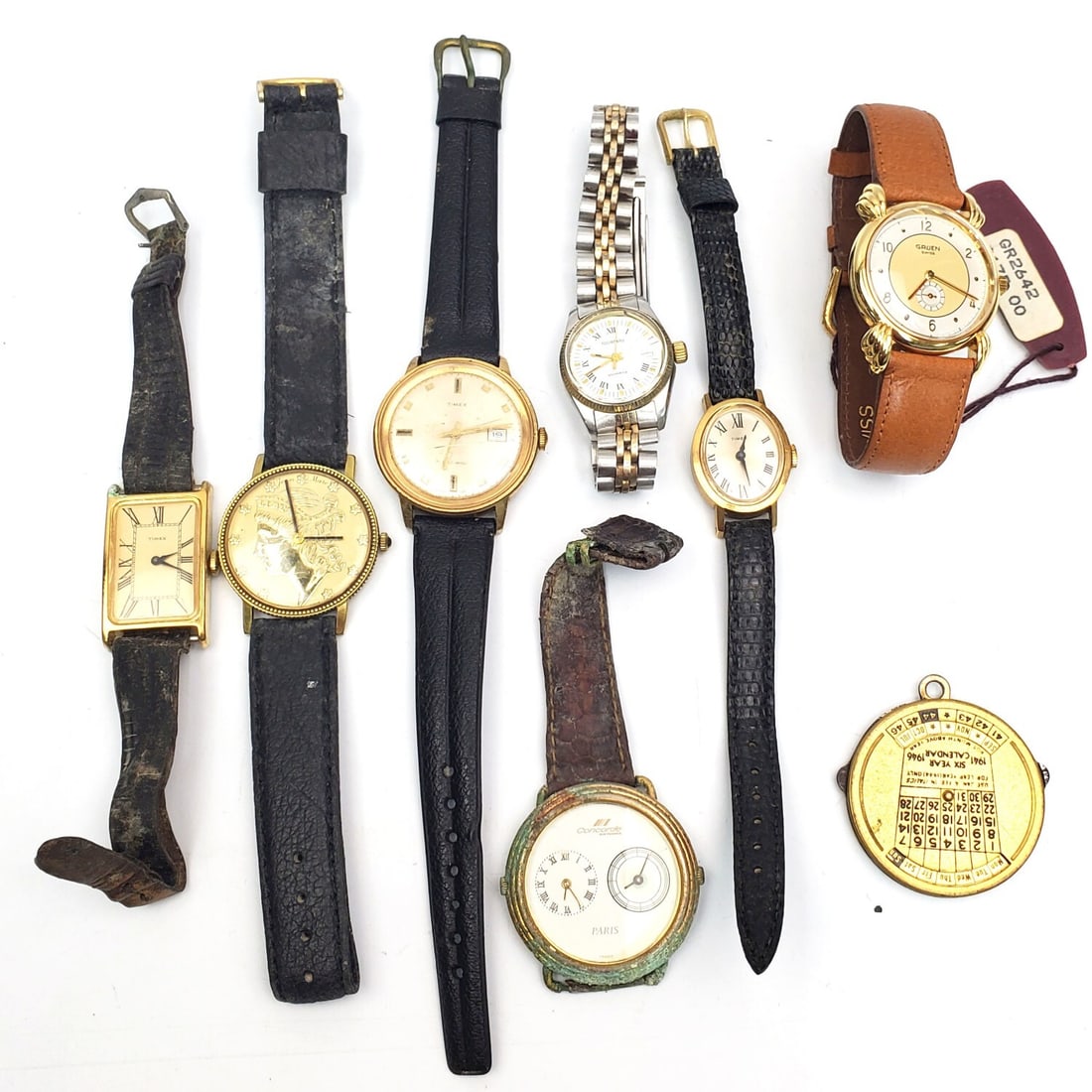 Vintage Bag Lot of Watches: Vintage Bag Lot of Watches Including 1 From Concorde Air France. Condition: As Found. Please Note- We Do Not Guarantee the Workability of Old Watches. Dimensions: Various Sizes. Provenance: From a Lon