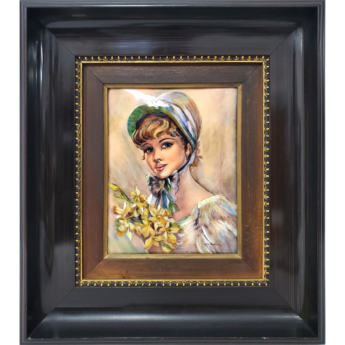 Limoges France Enamel Plaque by F.J. Carmona (1 of 3)